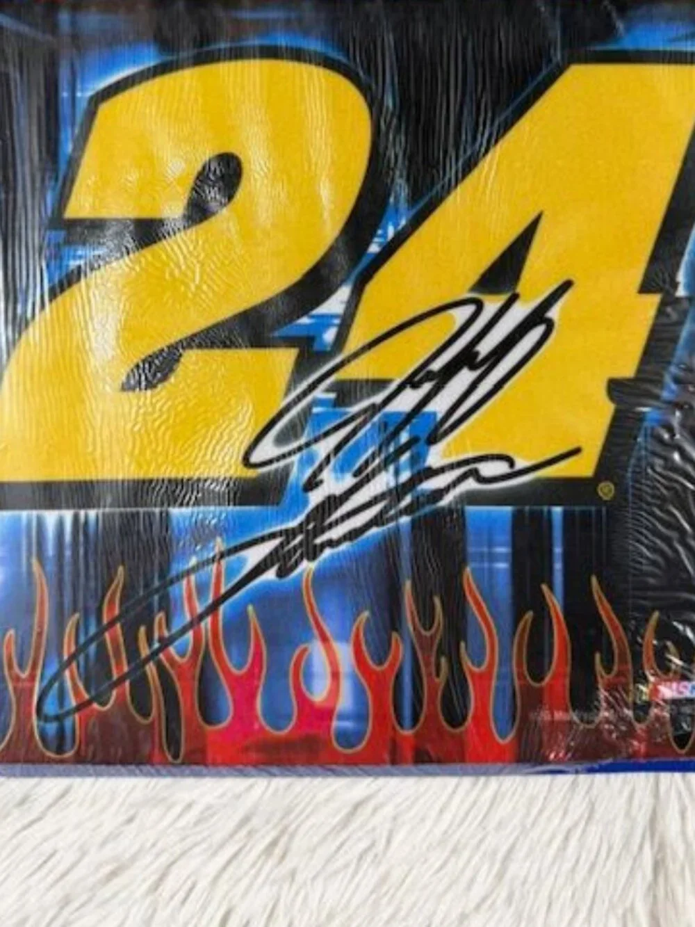 Vintage NASCAR Jeff Gordon Signature 24 Flames Mousepad